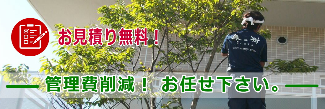 植栽管理 管理費用削減お任せください。